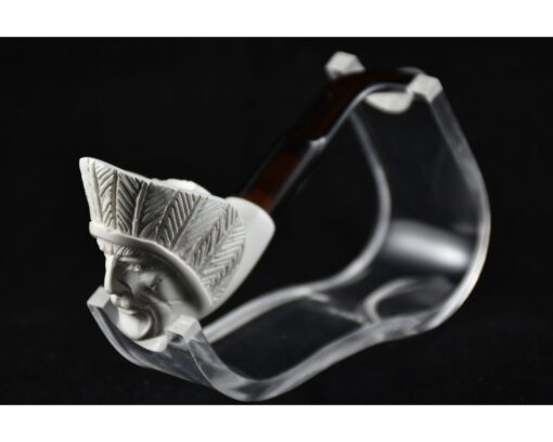 Indian Meerschaum Pipe , Aboriginal Pipe, Indian Tribe Chief,  Native American PIpe, Hand Carved Pipe, Smoking Pipe, Pipe Master