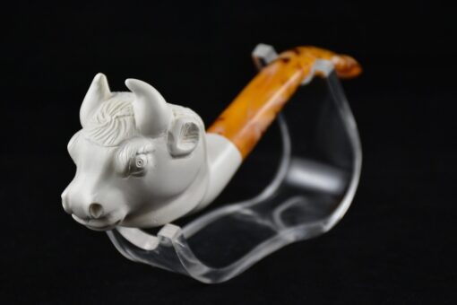 Buffalo Pipe from Block Meerschaum, Meerschaum Pipe, Birthday Pipe, Hand Carved and Handmade Pipe, Smoking Pipe, Pipe Master