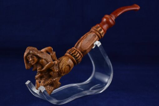 Naked Woman from Meerschaum, Naked Lady Pipe, Birthday Pipe, Hand Carved and Handmade Pipe, Smoking Pipe, Erotic Woman, Mermaid Pipe