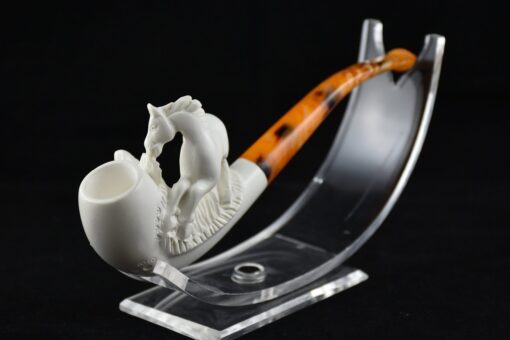 Beautiful Horse Pipe from Meerschaum, Meerschaum Pipe, Artwork Pipe, Hand Carved and Handmade Pipe, Smoking Pipe, Pipe Master