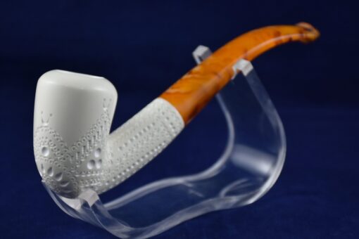 Classical Lattice Pipe, Classical Meerschaum Pipe, Meerschaum Pipe, Birthday Pipe, Hand Carved Pipe, Smoking Pipe, Lattice Pipe