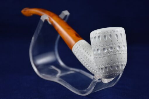 Classical Lattice Pipe, Classical Meerschaum Pipe, Meerschaum Pipe, Birthday Pipe, Hand Carved Pipe, Smoking Pipe, Lattice Pipe