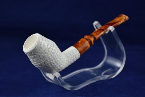 Lattice Rhodesian Pipe, Classical Meerschaum Pipe, Meerschaum Pipe, Birthday Pipe, Hand Carved Pipe, Smoking Pipe, Lattice Pipe, Master Pipe