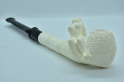 Hand Carved Naked Lady Meerschaum Pipe, Big Boobs Pipe, Meerschaum Pipe, Straight Stem Pipe, Handmade Pipe, Smoking Pipe, Erotic Woman, Nude Woman