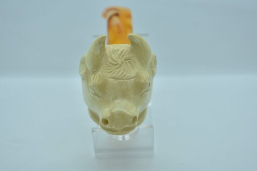 Cow Pipe from Block Meerschaum, Meerschaum Pipe, Birthday Pipe, Handmade Pipe, Smoking Pipe, Animal Meerschaum, Turkish Meerschaum