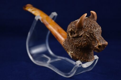 Bull Pipe from Meerschaum, Buffalo Pipe, Meerschaum Pipe, Birthday Pipe, Hand Carved and Handmade Pipe, Smoking Pipe, Pipe Master