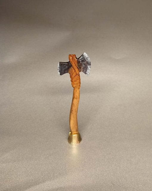 Viking Tamper Axe, Briar Pipe Tamper, Hand-Carved Wood